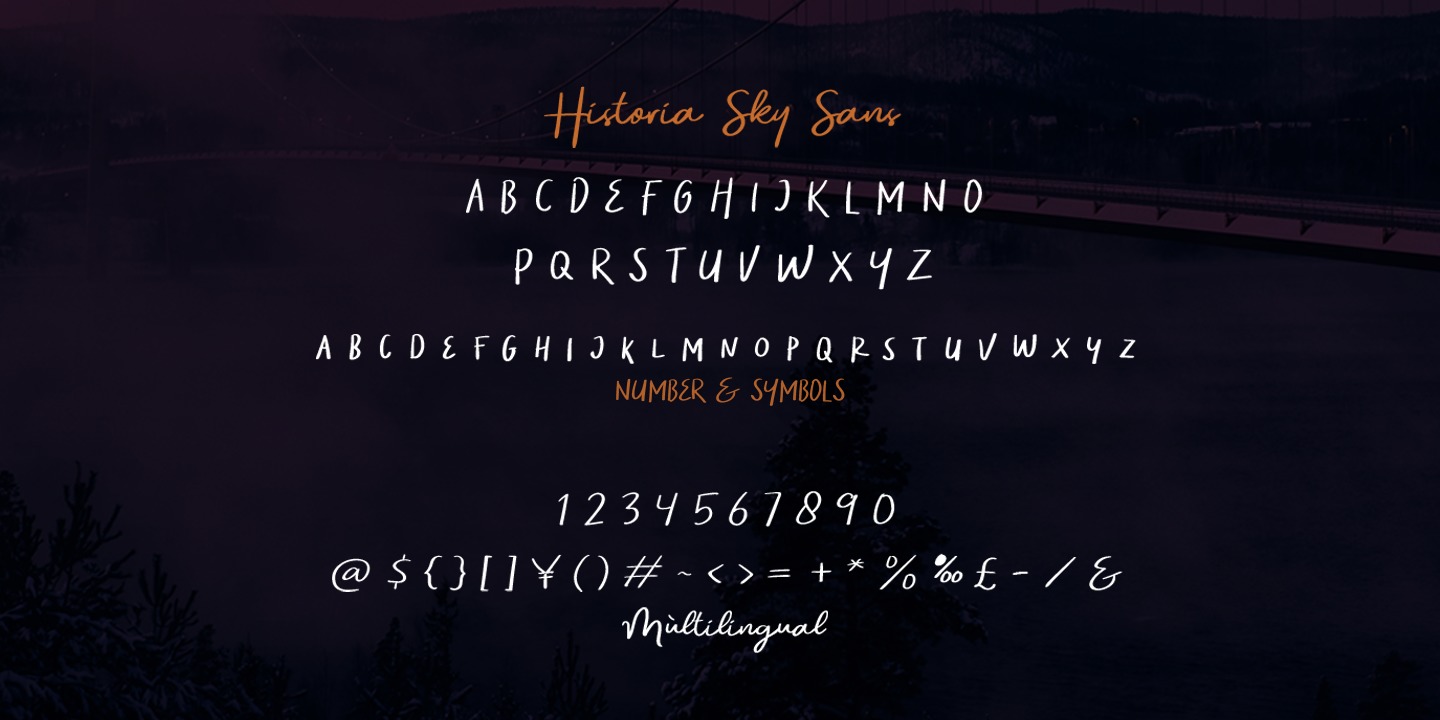 Example font Historia Sky #2